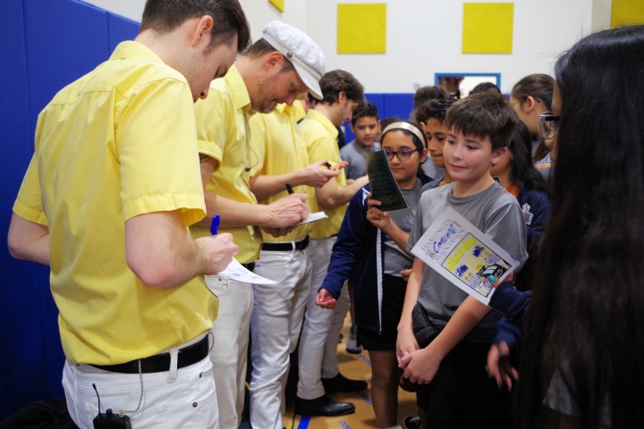 Students enjoying music